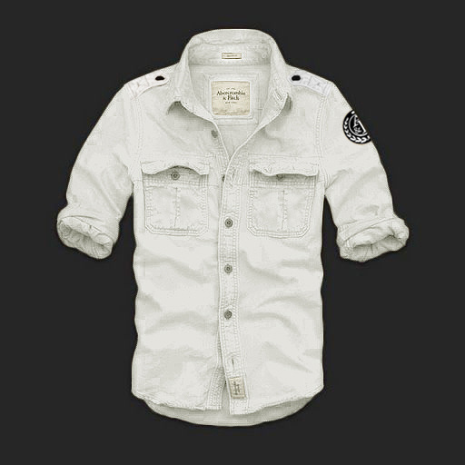 Abercrombie Fitch Hombres Lavado Algodón Camisa AF7037